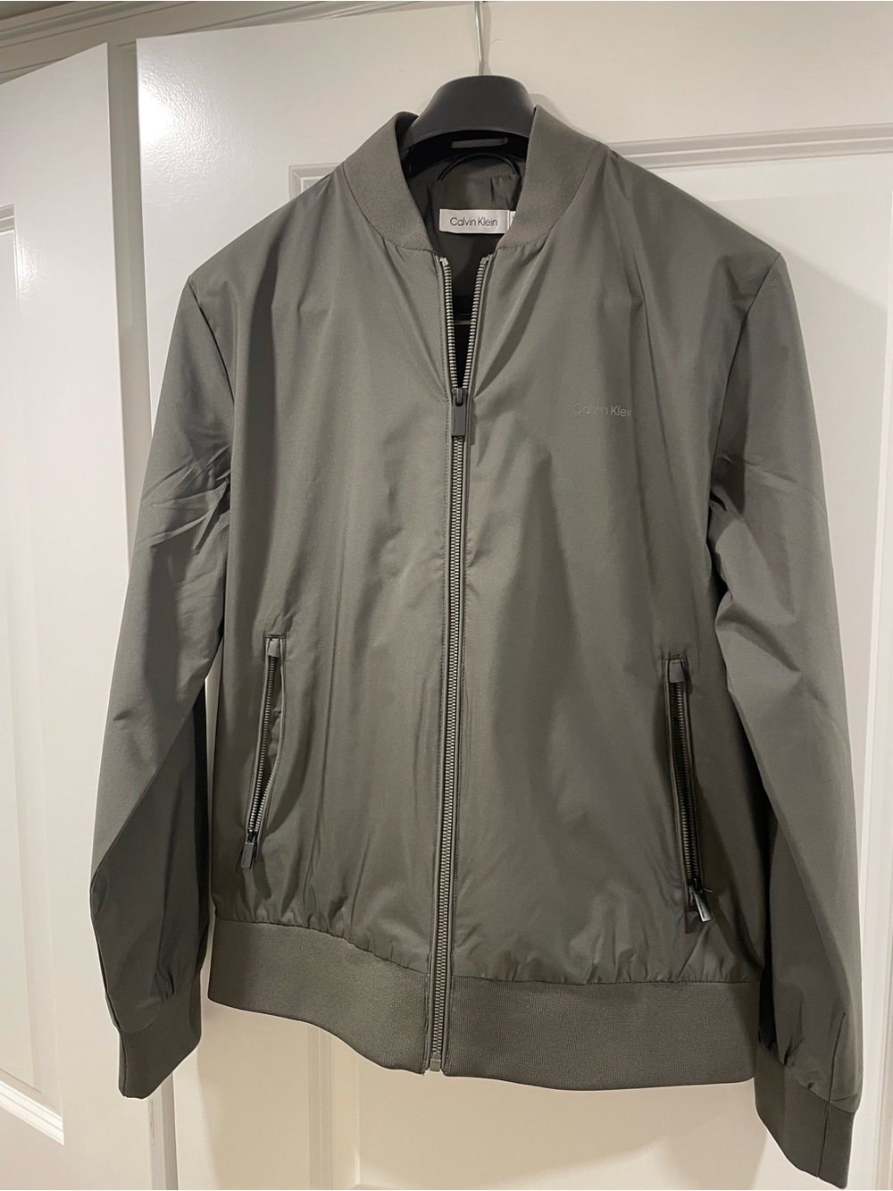 Calvin Klein Olive-Grey Lightweight Bomber Jacket